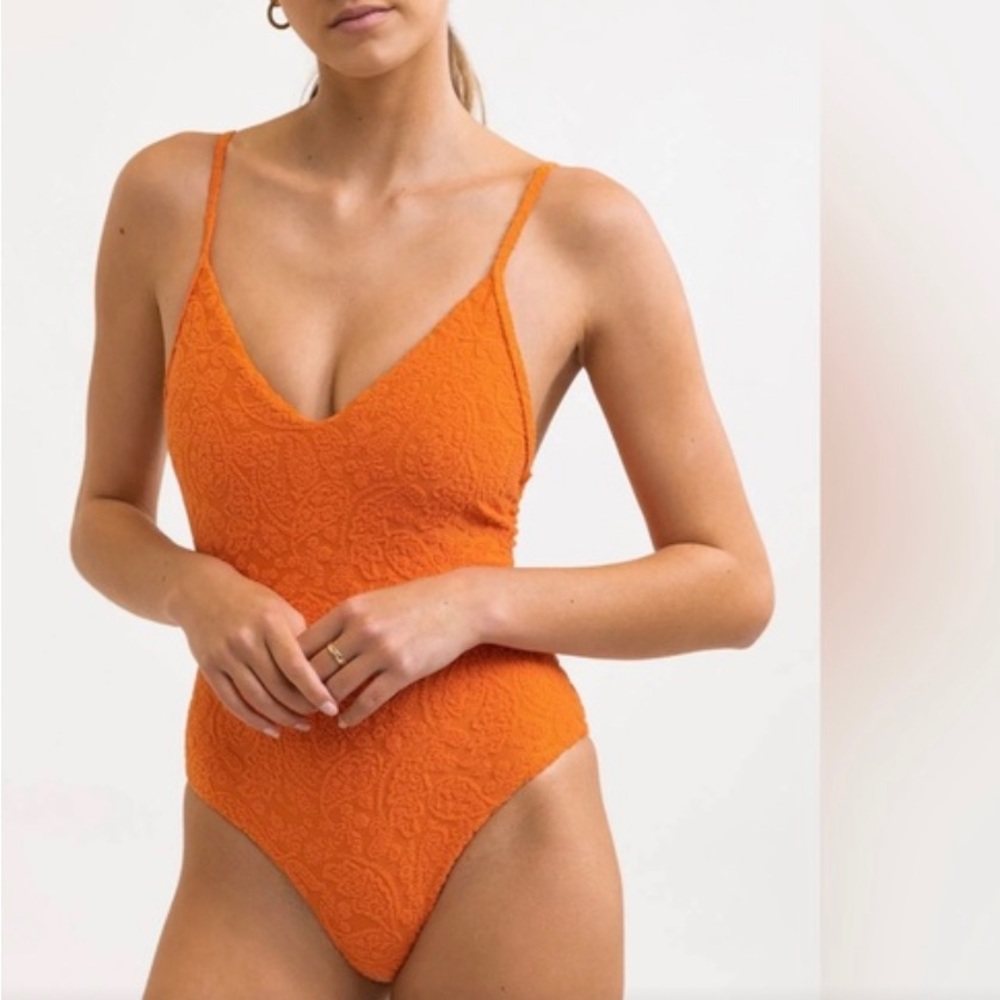 NWT Rhythm x Free People Paisley Deep V One Piece size S and L